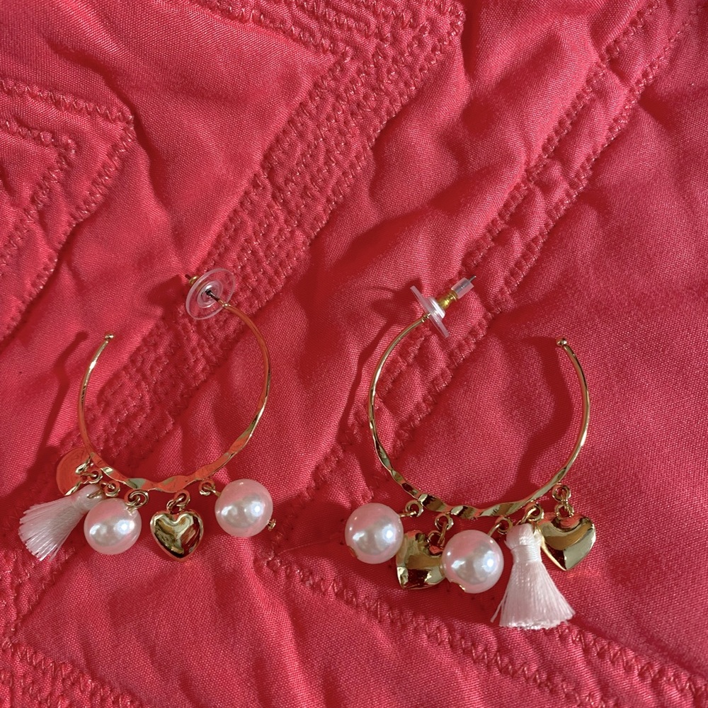 NWT SUGARFIX BY BAUBLEBAR EARRINGS GOLD AND PEARL